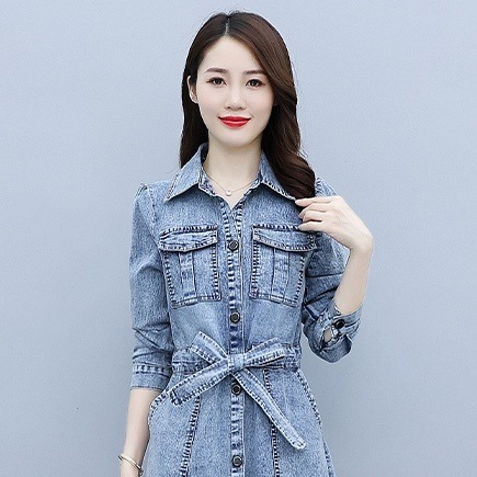 ワンピース シャツワンピース デニムワンピース 膝丈 ひざ丈 袖あり 長袖 Vネック 襟付き リボン ベルト ウエストリボン 前開き デニム ブルーデニム かわいい 大人可愛い きれいめ シンプル ワンピース シャツワンピース デニムワンピース 膝丈 ひざ丈 袖あり 長袖 Vネック 襟付き リボン ベルト ウエストリボン 前開き デニム ブルーデニム かわいい 大人可愛い きれいめ シンプル