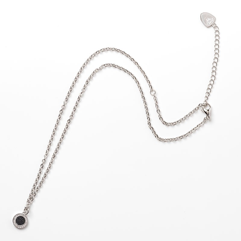 サンド サークル プレート ネックレス ブラック 黒 アズキチェーン ステンレス メンズ ブランド 彼氏 プレゼント