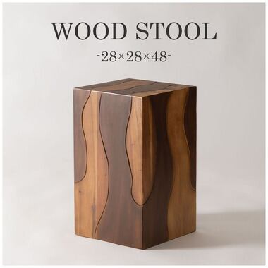 モンキーポッドのヴィンテージな四角いウッドスツール 北欧 インダストリアル スツール ステップ 鉢置き 花台 リビング ダイニング モンキーポッドのヴィンテージな四角いウッドスツール 北欧 インダストリアル スツール ステップ 鉢置き 花台 リビング ダイニング