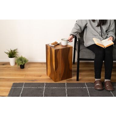 モンキーポッドのヴィンテージな四角いウッドスツール 北欧 インダストリアル スツール ステップ 鉢置き 花台 リビング ダイニング モンキーポッドのヴィンテージな四角いウッドスツール 北欧 インダストリアル スツール ステップ 鉢置き 花台 リビング ダイニング