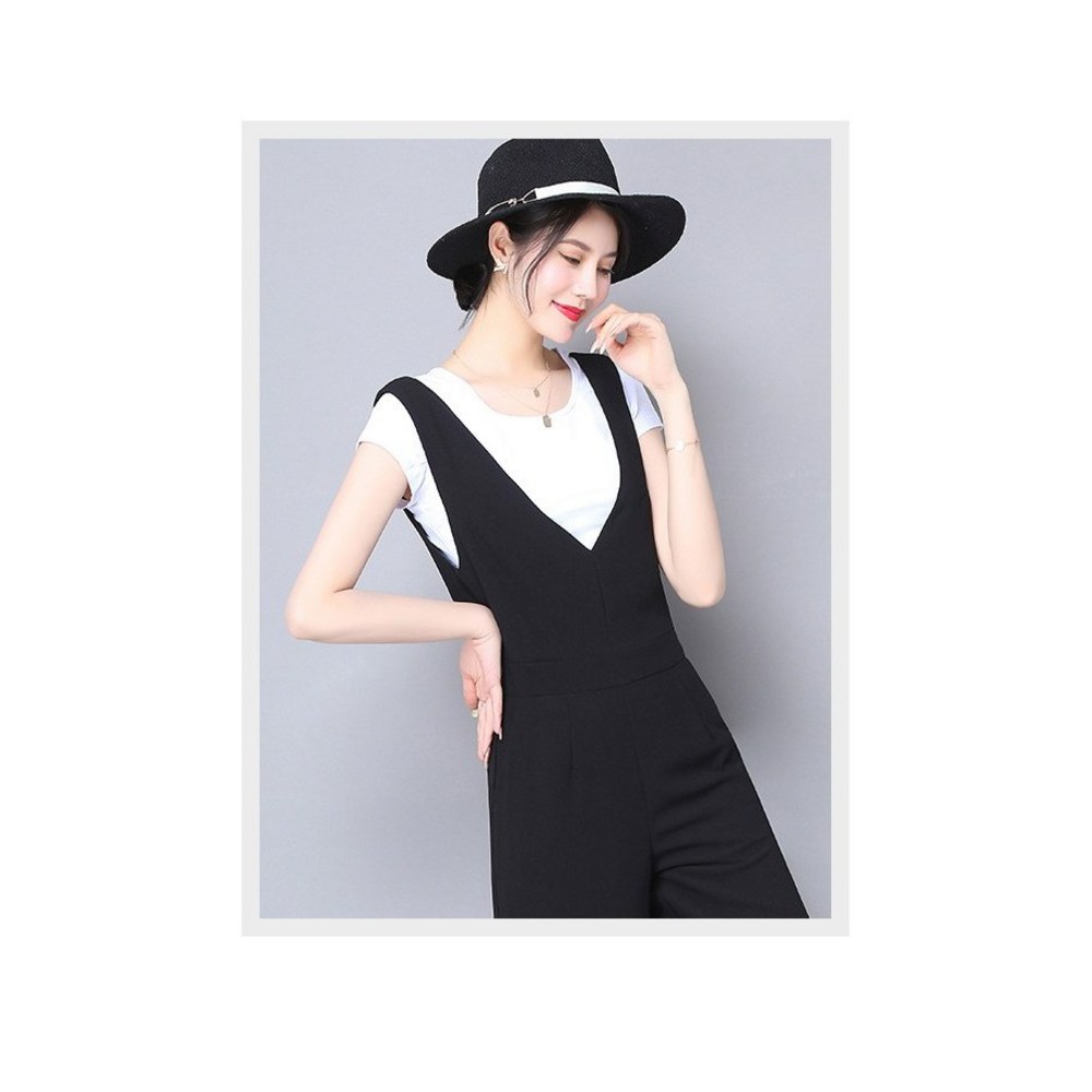 ANYOU レディース四季紐ブイサスペンションパンツジャンプスーツ