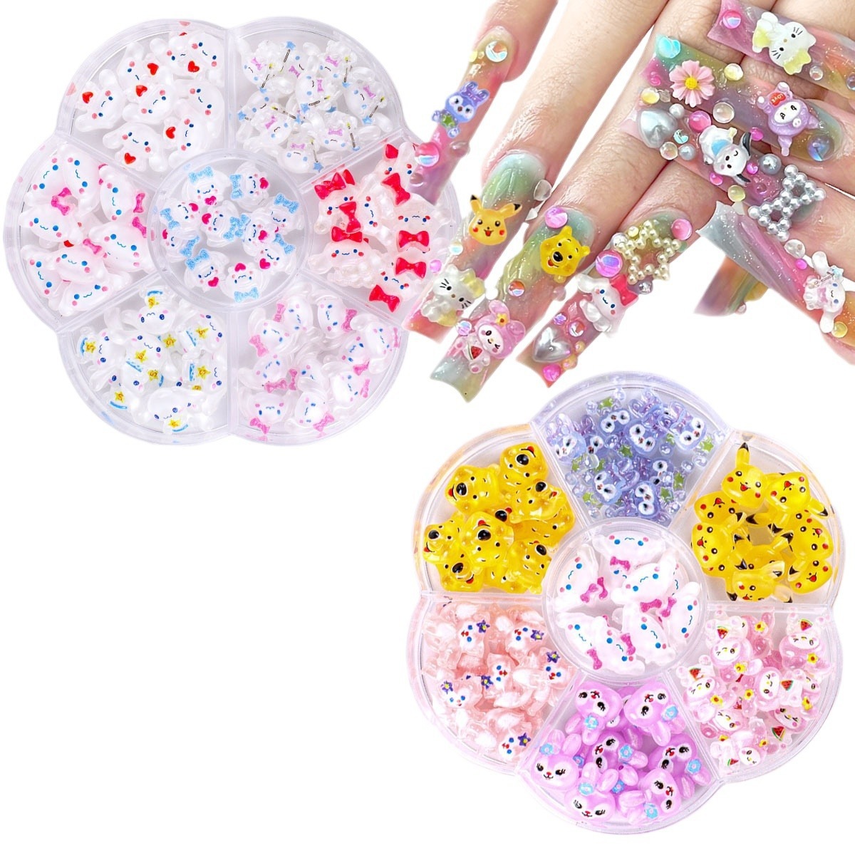 【1点ご購入 で10点プレゼントいたします】カートゥーンドット猫ネイルアクセサリ70粒入りメトロポリタンネイルシール