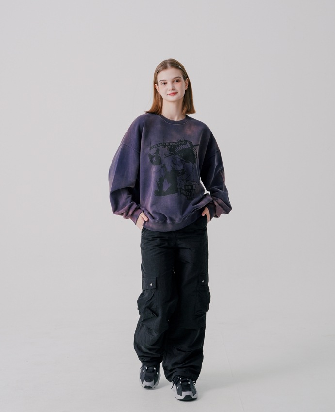 [WV PROJECT]★RUN PICTURE DYEING SWEATSHIRT WV PROJECT] Run Picture Dyeing Sweatshirt トレーナー