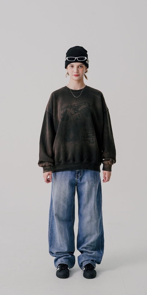 [WV PROJECT]★RUN PICTURE DYEING SWEATSHIRT WV PROJECT] Run Picture Dyeing Sweatshirt トレーナー