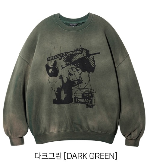 WV PROJECTのRun Picture Dyeing Sweatshirt 全3色 WV PROJECT] Run Picture Dyeing Sweatshirt トレーナー