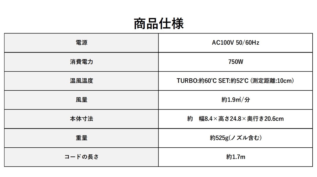 zenken ゼンケン ZD-750W ホワイトヘアケアドライヤー 電磁波低減 マイナスイオン 大風量