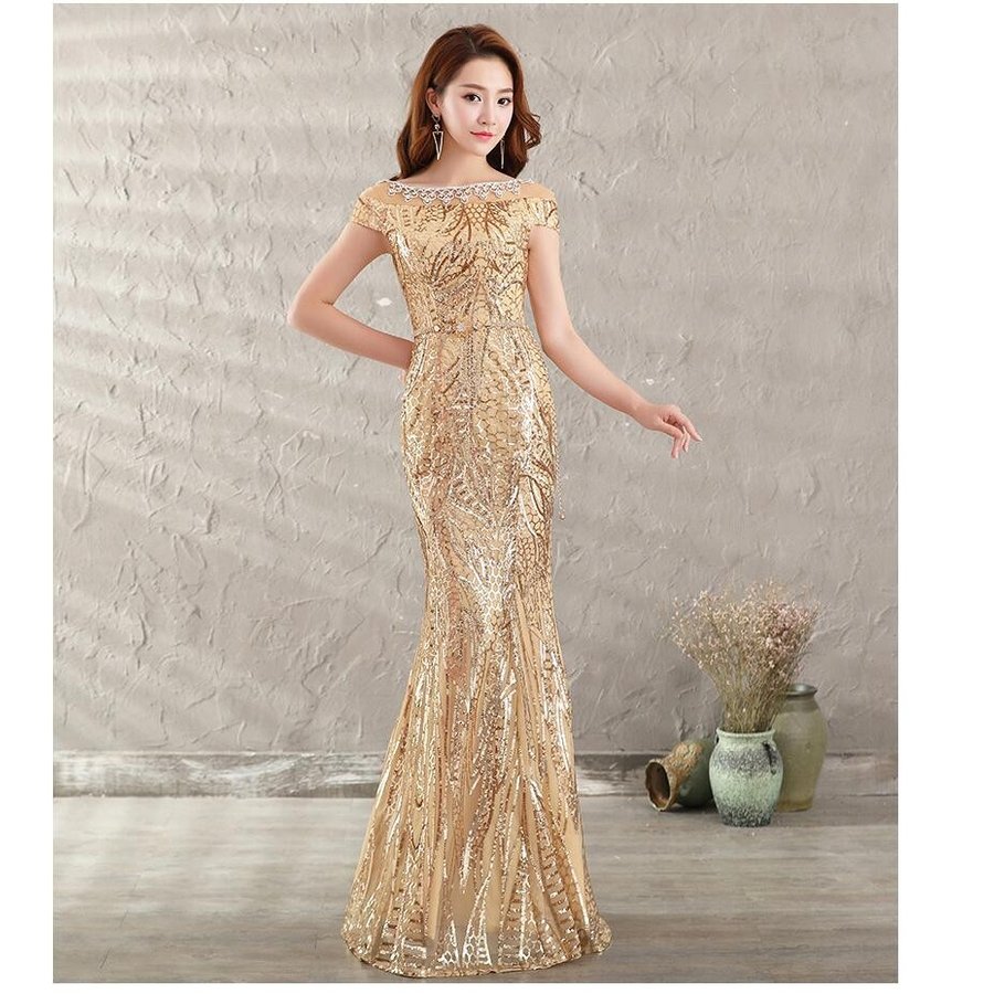 マーメイドドレスキャバドレス パーティードレス ロングドレス 結婚式 二次会 衣装 舞台 披露宴 演