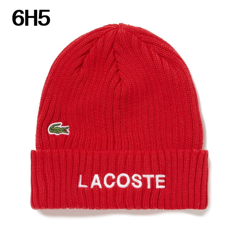 帽子 ブランドネームロゴリブニットキャップ RK1275J-99 031/ブラック 6H5/レッド 帽子 ブランドネームロゴリブニットキャップ RK1275J-99 031/ブラック 6H5/レッド