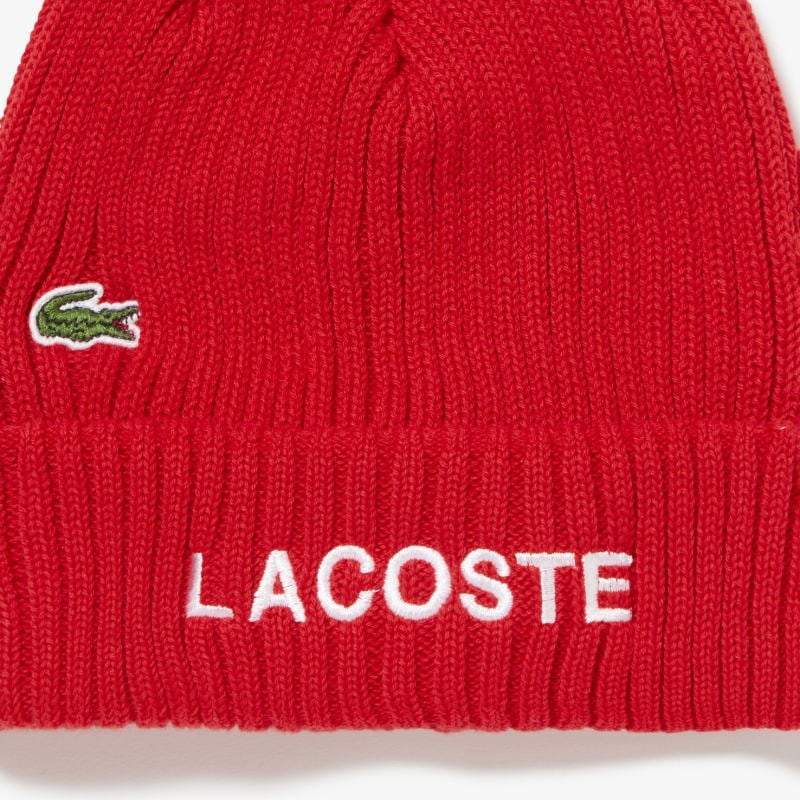 帽子 ブランドネームロゴリブニットキャップ RK1275J-99 031/ブラック 6H5/レッド 帽子 ブランドネームロゴリブニットキャップ RK1275J-99 031/ブラック 6H5/レッド