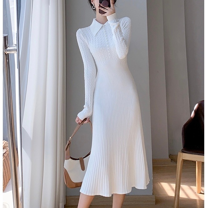 ワンピース 韓国 オルチャン フレアニットワンピース フレア パール付き レトロ ニットワンピース ニットワンピ タイトワンピース デザインワンピース ワンピ ロング ロング丈 ボタン 袖あり 長袖 ワンピース 韓国 オルチャン フレアニットワンピース フレア パール付き レトロ ニットワンピース ニットワンピ タイトワンピース デザインワンピース ワンピ ロング ロング丈 ボタン 袖あり 長袖