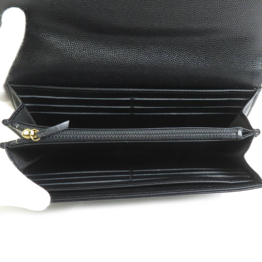 シャネル CHANEL 長財布 ドーヴィル キャビアスキンレザー ブラック レディース A80053 90056a シャネル CHANEL 長財布 ドーヴィル キャビアスキンレザー ブラック レディース A80053 90056a