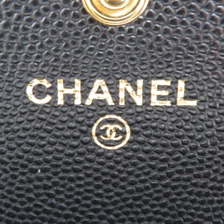 シャネル CHANEL 長財布 ドーヴィル キャビアスキンレザー ブラック レディース A80053 90056a シャネル CHANEL 長財布 ドーヴィル キャビアスキンレザー ブラック レディース A80053 90056a