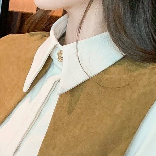 レディース トップス シャツ ブラウス シャツブラウス シフォンシャツ ビックカラー風 ゴールドボタン ポロ襟 襟付き 袖あり 長袖 清楚 大人ガーリー 大人カジュアル 大人フェミニン きれいめ シン