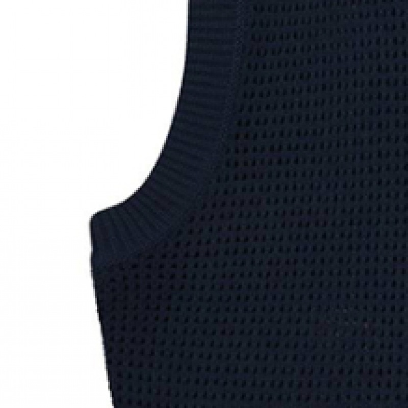 COVERNAT クロシェニットベストネイビー