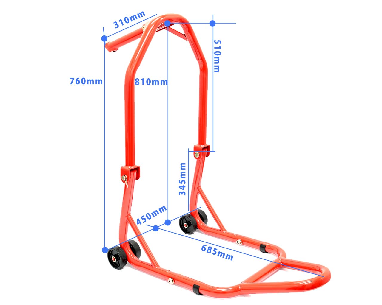 ツールズアイランド(Toolsisland) フロントスタンド メンテナンススタンド バイクスタンド 取扱説明書付 (レッド) 51603
