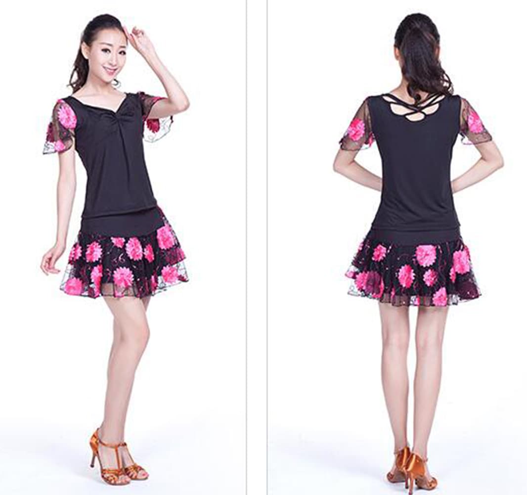 社交ダンス モダンドレス トップス スカート 上下セット 2点セット ダンス衣装 豪華 ステージ衣装 インターナショナルダンス パーティー舞台衣装 練習着 ダンス スカート ロング スカートタンゴ服