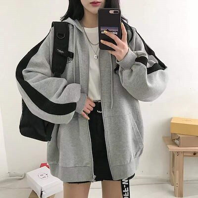 Qoo10] 灰色の韓国パーカー 制服コートスカートを : レディース服