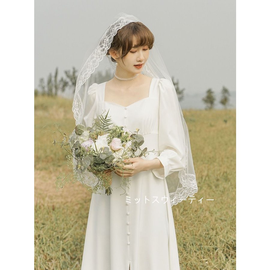 コンクール Off 長袖 ウエディングド... : レディース服 White ...
