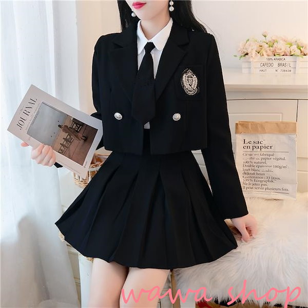 Qoo10] ブラウンカレーブレザー春制服セットJKス