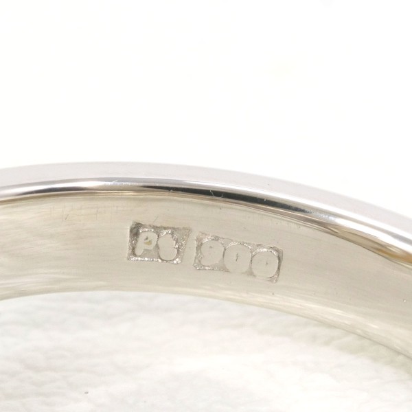 PT900 プラチナ リング 8.5号 パール(真珠) 約9mm ダイヤ 0.12 中古 PT900 プラチナ リング 8.5号 パール(真珠) 約9mm ダイヤ 0.12 中古