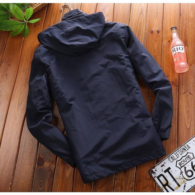 【即納】撥水 防風 マウンテンパーカー メンズ ジャンパー アウター カジュアル 大きいサイズ フード付き 裏メッシュ 薄手 ウインドブレーカー 春秋 秋服 新作