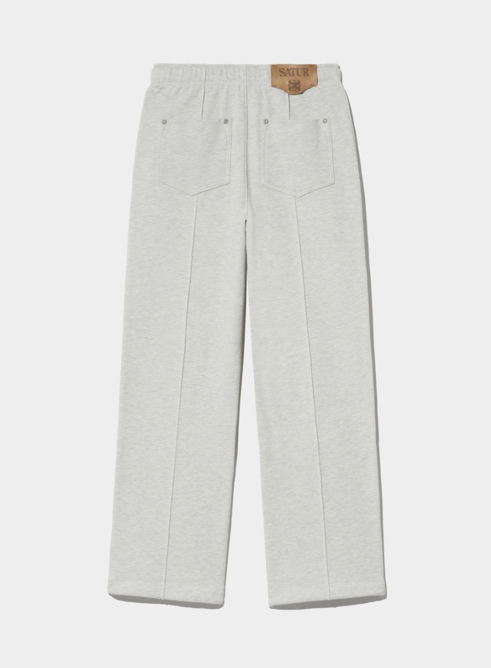 SATUR】 ETNA LOUNGE STRAIGHT SWEATPANTS : MELANGE IVORY