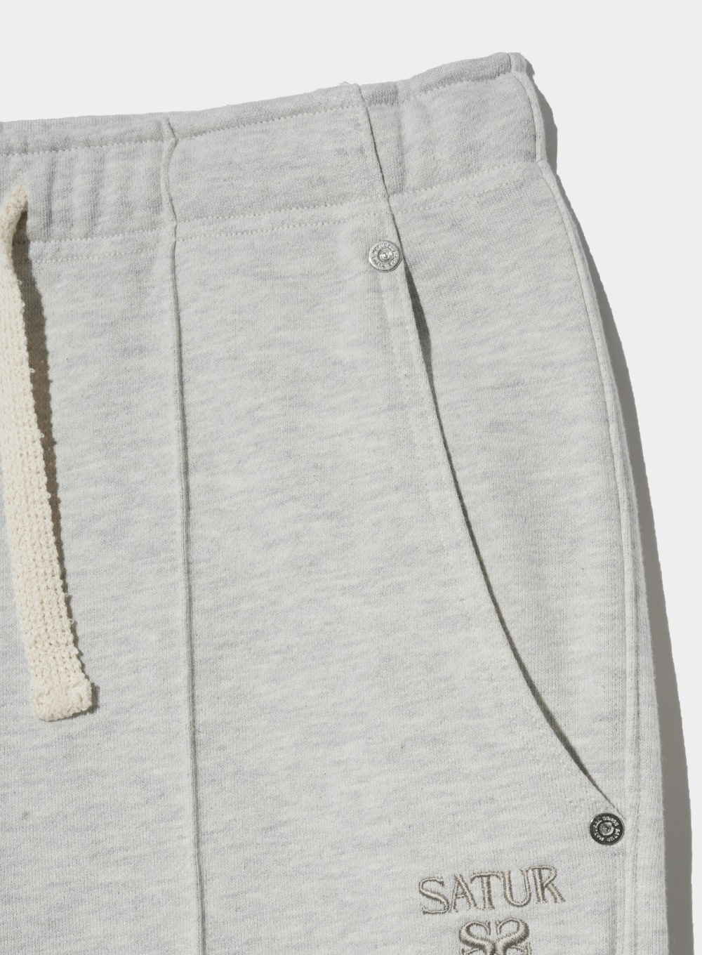 ★SATUR★ Etna Lounge Straight Sweatpants Melange Ivory MUSINSA公式 | SATUR Etna Lounge Straight Sweatpants Melange
