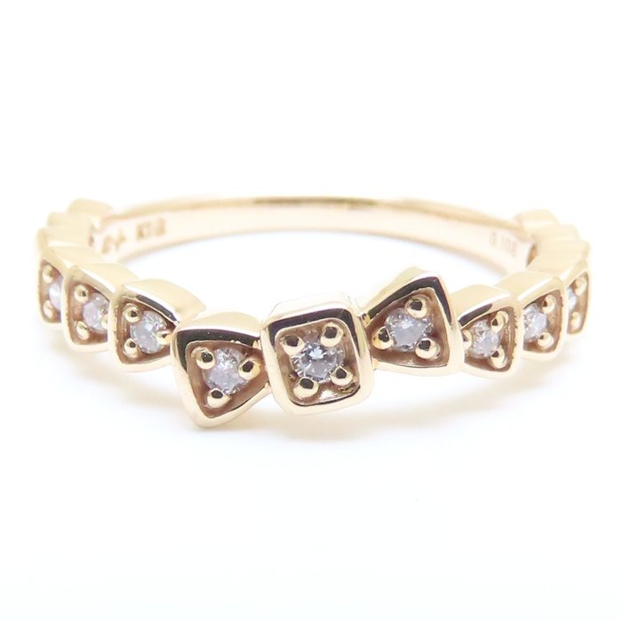 ダイヤモンド リング 指輪 ダイヤモンド0.108ct 12号 K18PG ピンクゴールド/293936【中古】 ダイヤモンド リング 指輪 ダイヤモンド0.108ct 12号 K18PG ピンクゴールド/293936【中古】