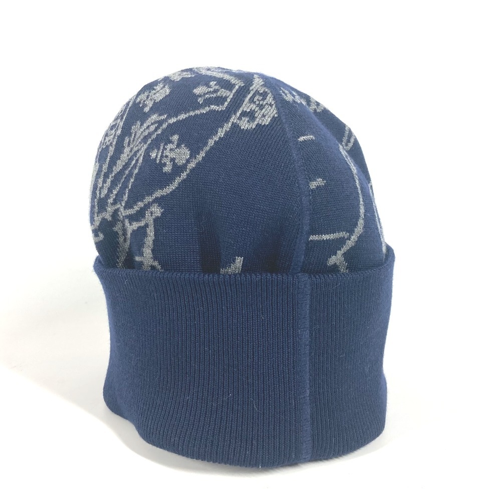 Berluti ベルルッティ ニット帽 カリグラフィ ビーニー 帽子 ニット帽 ニットキャップ ウール ネイビー