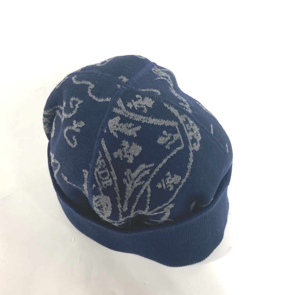 Berluti ベルルッティ ニット帽 カリグラフィ ビーニー 帽子 ニット帽 ニットキャップ ウール ネイビー