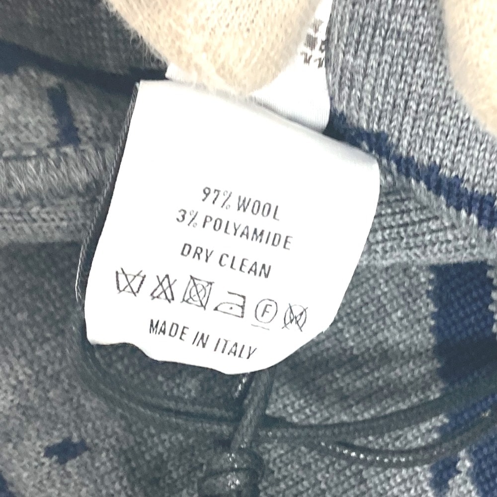 Berluti ベルルッティ ニット帽 カリグラフィ ビーニー 帽子 ニット帽 ニットキャップ ウール ネイビー