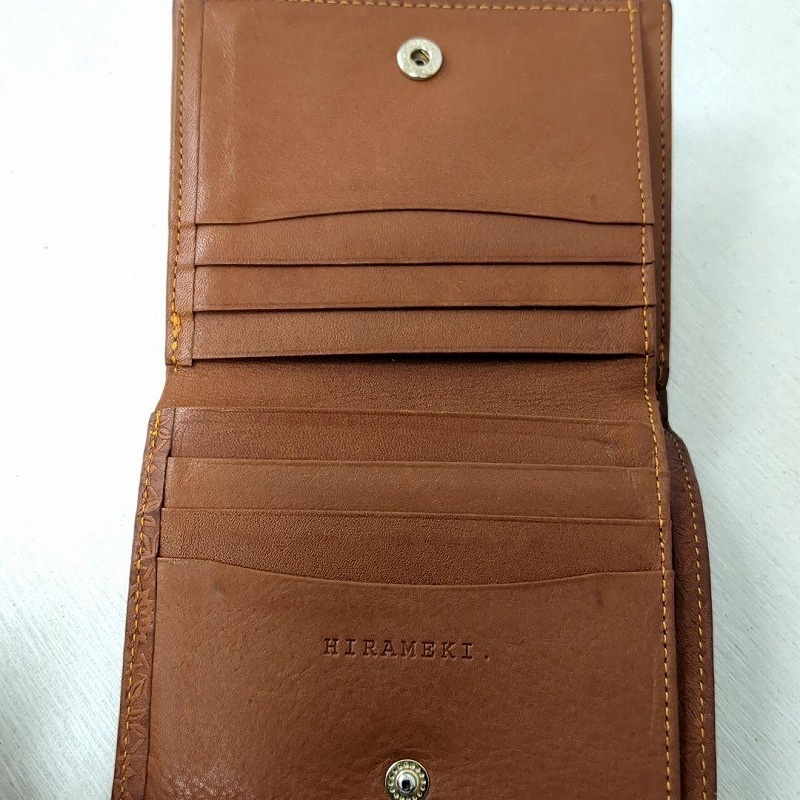 【中古】HIRAMEKI ヒラメキ　HIRAMEKI ヒラメキ　牛革 型押し ウィリアムモリス アートデザイン