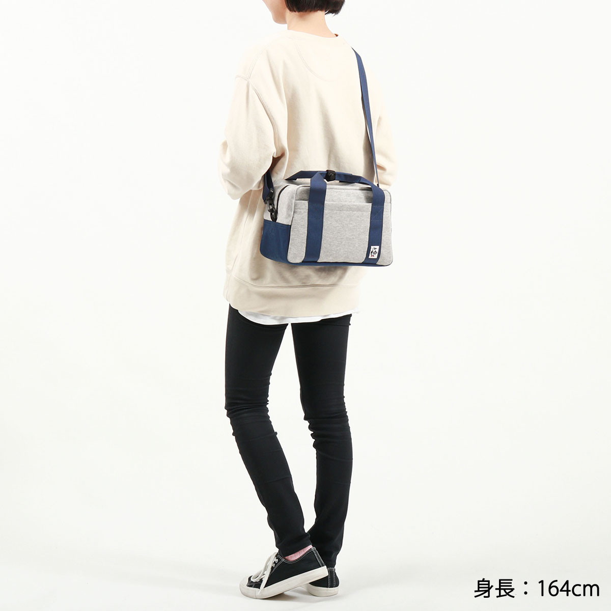 チャムスステッカー付 日本正規品 カメラボストンスウェットナイロン ショルダーバッグ 一眼レフ コンパクト ミラーレス 旅行 カメラケース 2WAY 撥水 CH60-3603