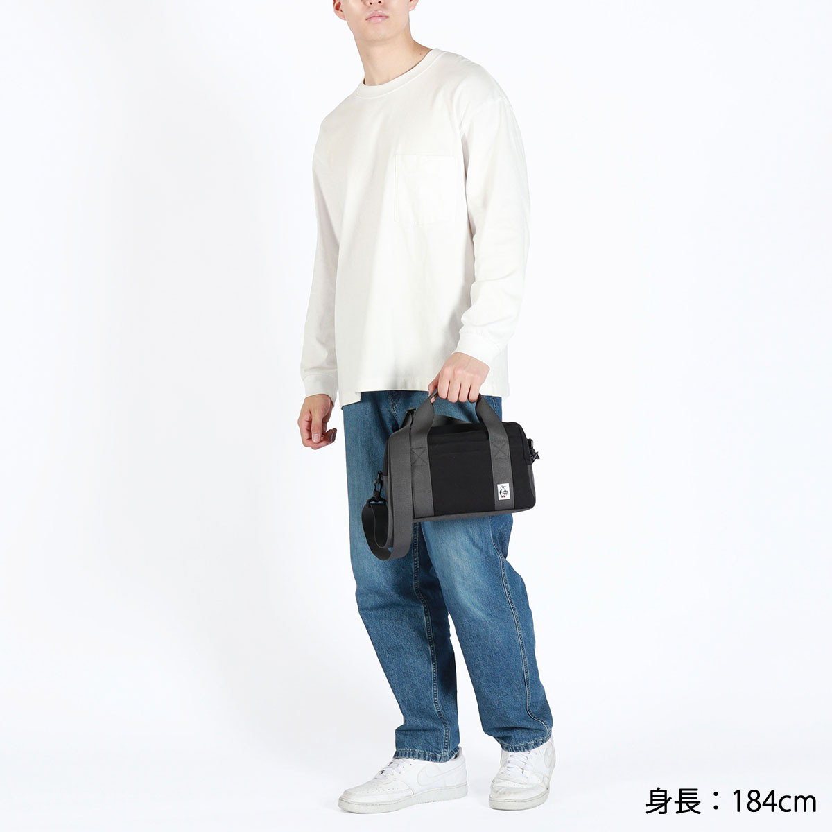 チャムスステッカー付 日本正規品 カメラボストンスウェットナイロン ショルダーバッグ 一眼レフ コンパクト ミラーレス 旅行 カメラケース 2WAY 撥水 CH60-3603