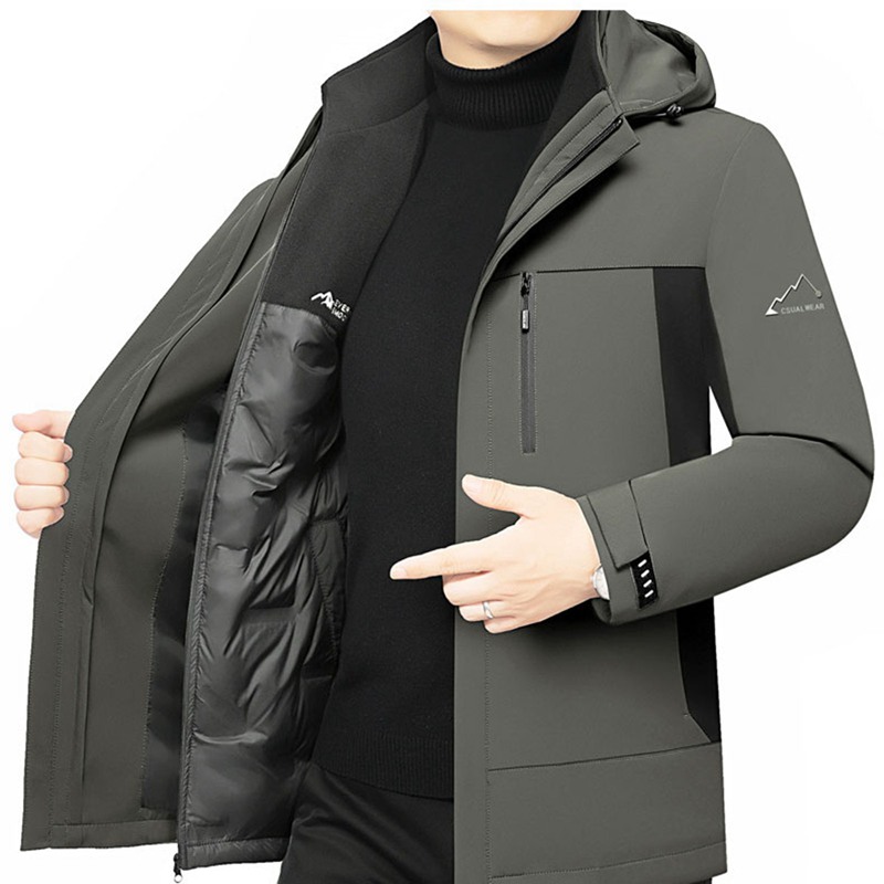 ダウンコート メンズ ダウンジャケット アウトドア ダウン95 M-4XL 高齢者 防寒コート インナー着脱可 厚め ライト 細身 防風 体熱反射 保温 防寒対策 ウォーム シンプル オシャレ マウン