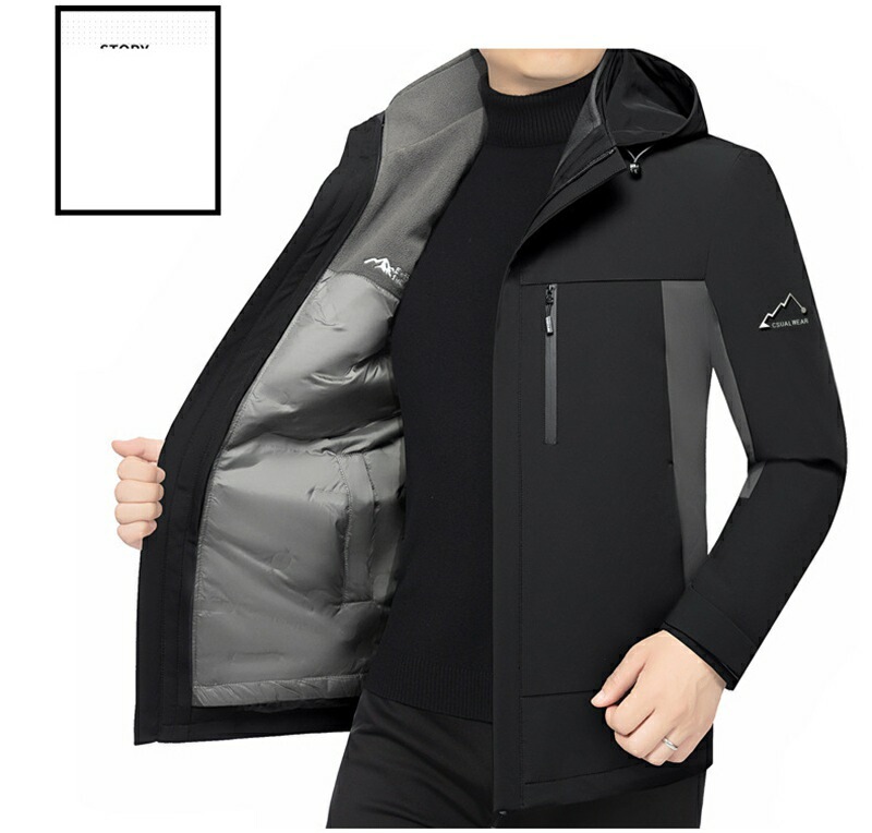 ダウンコート メンズ ダウンジャケット アウトドア ダウン95 M-4XL 高齢者 防寒コート インナー着脱可 厚め ライト 細身 防風 体熱反射 保温 防寒対策 ウォーム シンプル オシャレ マウン