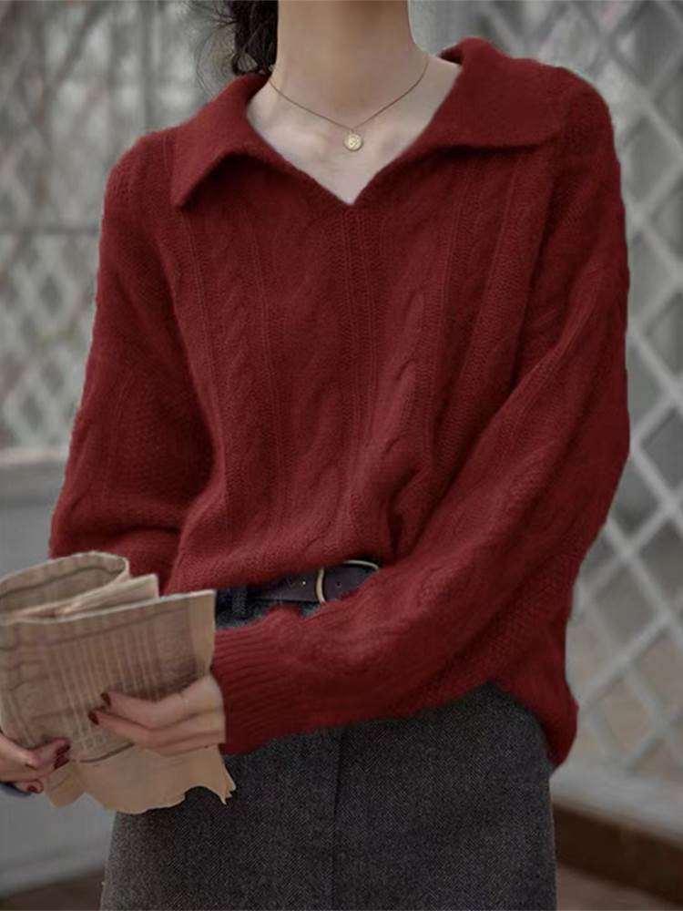 襟付き ケーブル編み ニットセーター レディース トップス ニット セーター プルオーバー 丈長 ドロップショルダー Vネック ポロカラー ケーブルニット かわいい 大人可愛い きれいめ シンプル カ 襟付き ケーブル編み ニットセーター レディース トップス ニット セーター プルオーバー 丈長 ドロップショルダー Vネック ポロカラー ケーブルニット かわいい 大人可愛い きれいめ シンプル カ