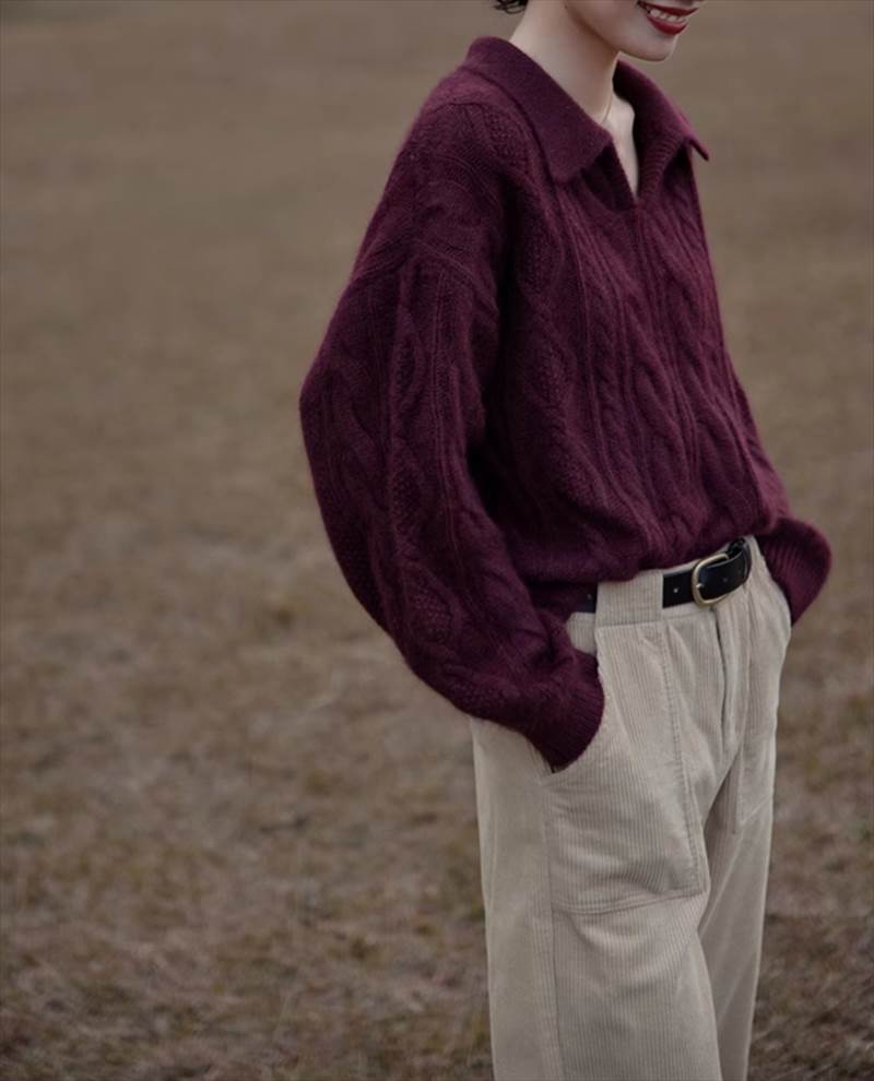 襟付き ケーブル編み ニットセーター レディース トップス ニット セーター プルオーバー 丈長 ドロップショルダー Vネック ポロカラー ケーブルニット かわいい 大人可愛い きれいめ シンプル カ 襟付き ケーブル編み ニットセーター レディース トップス ニット セーター プルオーバー 丈長 ドロップショルダー Vネック ポロカラー ケーブルニット かわいい 大人可愛い きれいめ シンプル カ