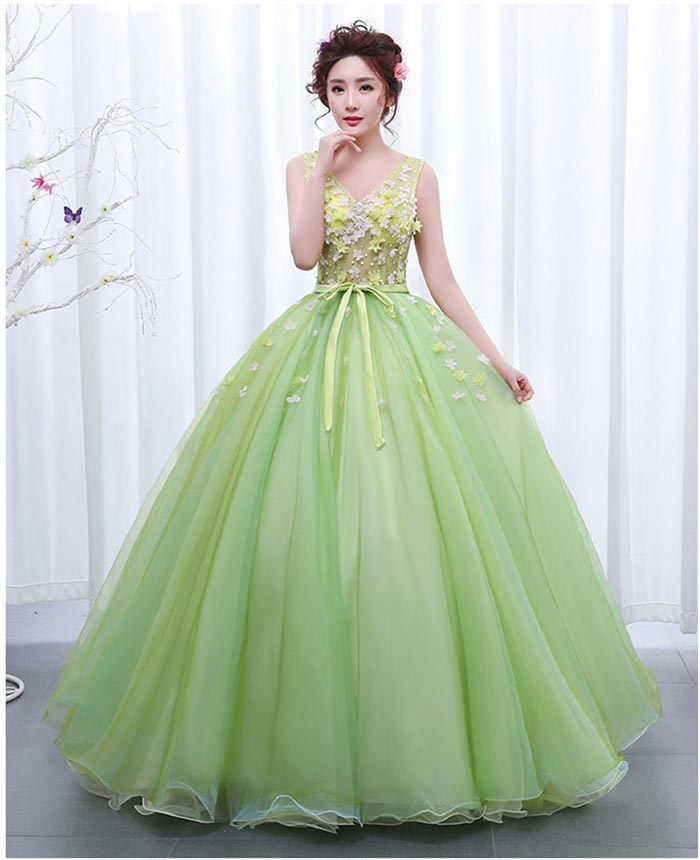 【5サイズ】カラードレス ロングドレス 演奏会 ピアノ 発表会 ロング 大人 ステージ 衣装 大きいサイズ Vネック ノースリーブ グリーン 舞台 コンサート エブリ da013t2t2l7/代引不可