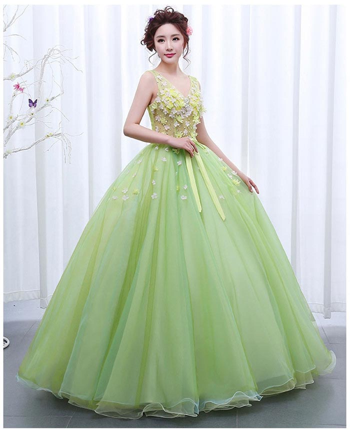 【5サイズ】カラードレス ロングドレス 演奏会 ピアノ 発表会 ロング 大人 ステージ 衣装 大きいサイズ Vネック ノースリーブ グリーン 舞台 コンサート エブリ da013t2t2l7/代引不可