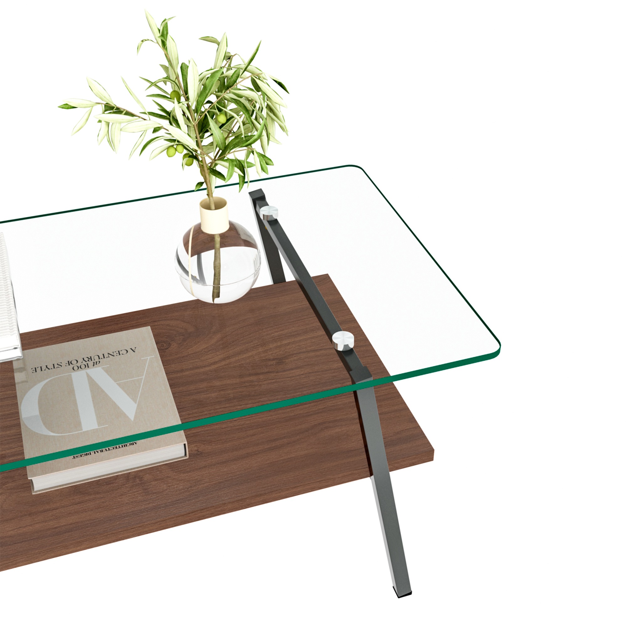 【国内出荷-送.料.無.料】モダン長方形コーヒーテーブル強化ガラス天板+MDF収納棚リビング用クリアガラス+ブラック脚~65 【国内出荷-送.料.無.料】モダン長方形コーヒーテーブル強化ガラス天板+MDF収納棚リビング用クリアガラス+ブラック脚~65