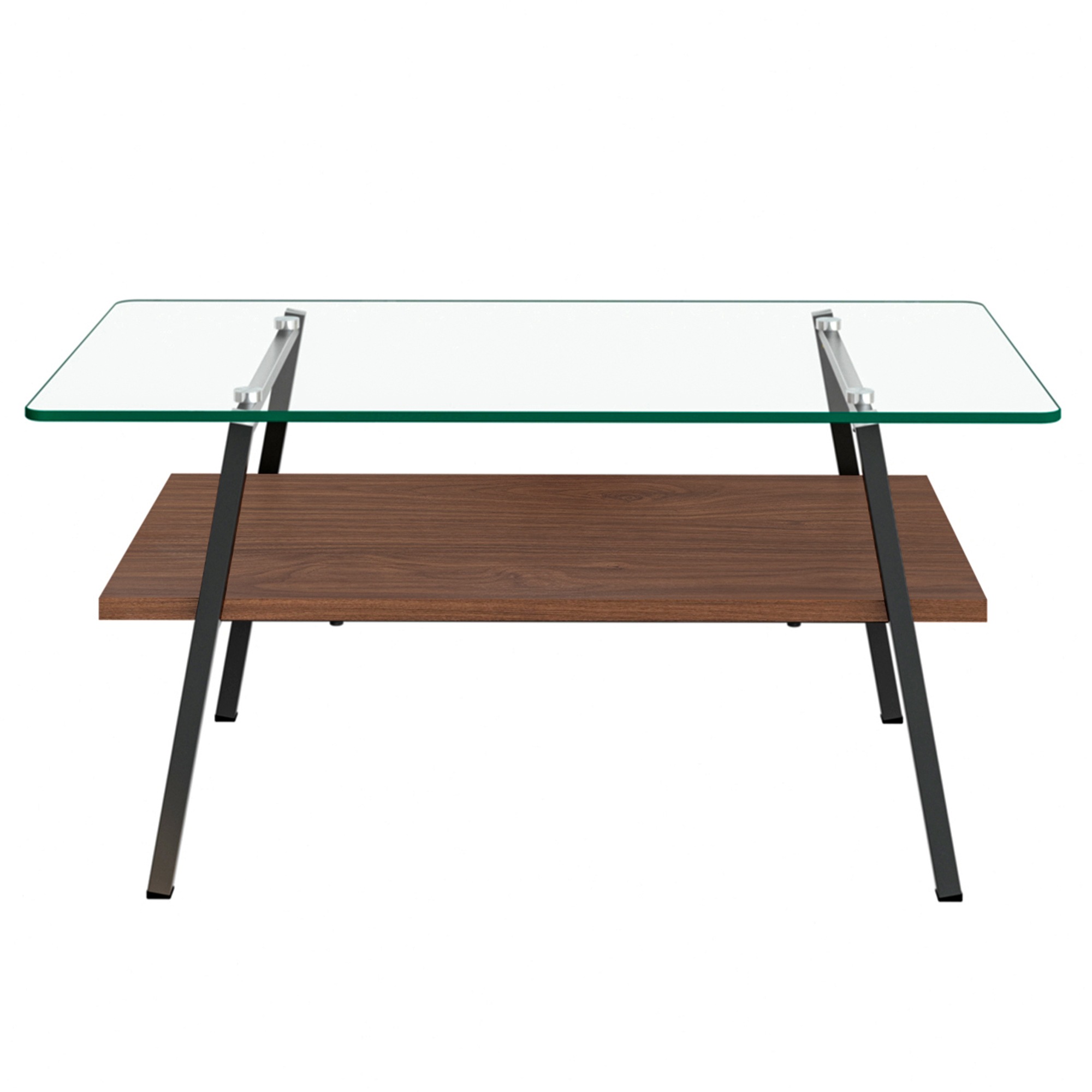 【国内出荷-送.料.無.料】モダン長方形コーヒーテーブル強化ガラス天板+MDF収納棚リビング用クリアガラス+ブラック脚~65 【国内出荷-送.料.無.料】モダン長方形コーヒーテーブル強化ガラス天板+MDF収納棚リビング用クリアガラス+ブラック脚~65