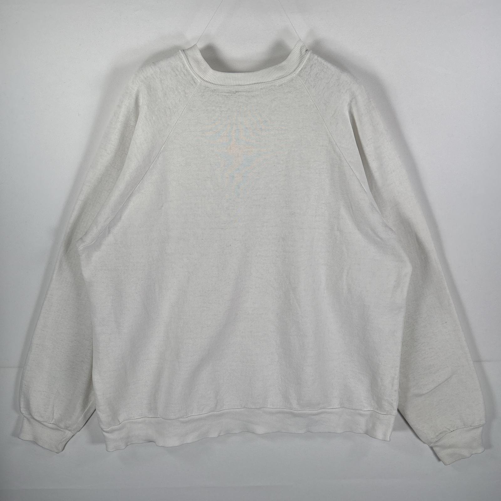 古着 スウェット ミッキーマウス クルーネック ラバープリント ラグラン ホワイト メンズ 古着 スウェット ミッキーマウス クルーネック ラバープリント ラグラン ホワイト メンズ