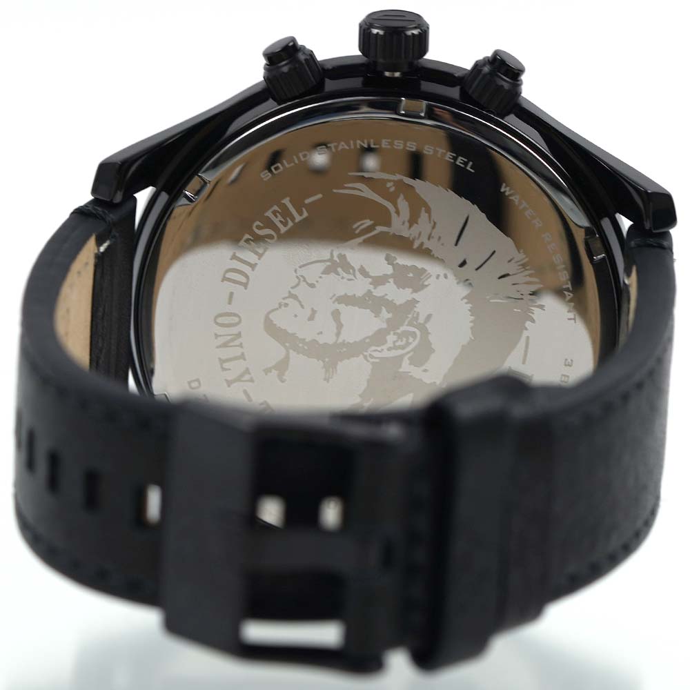 ディーゼル 腕時計 DIESEL メンズ レザーベルト ブラック ボルトダウン BOLTDOWN DZ7428
