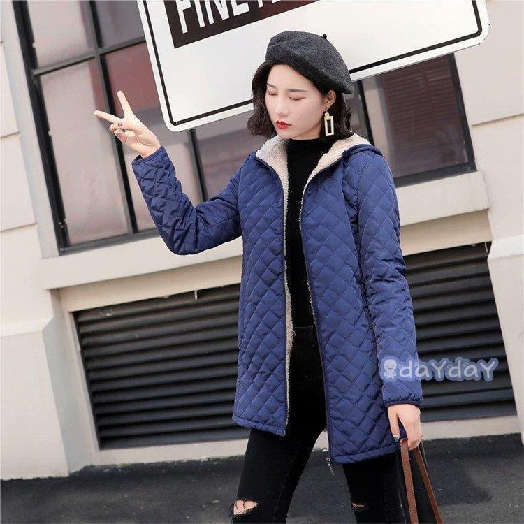 新作 トレンド キルティングコート 中綿コート コート キルティングジャケット レディース 冬 アウター 無地 冬 裏起毛 裏ボア フード付 体型カバー 大きいサイズ