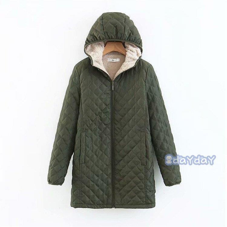 新作 トレンド キルティングコート 中綿コート コート キルティングジャケット レディース 冬 アウター 無地 冬 裏起毛 裏ボア フード付 体型カバー 大きいサイズ