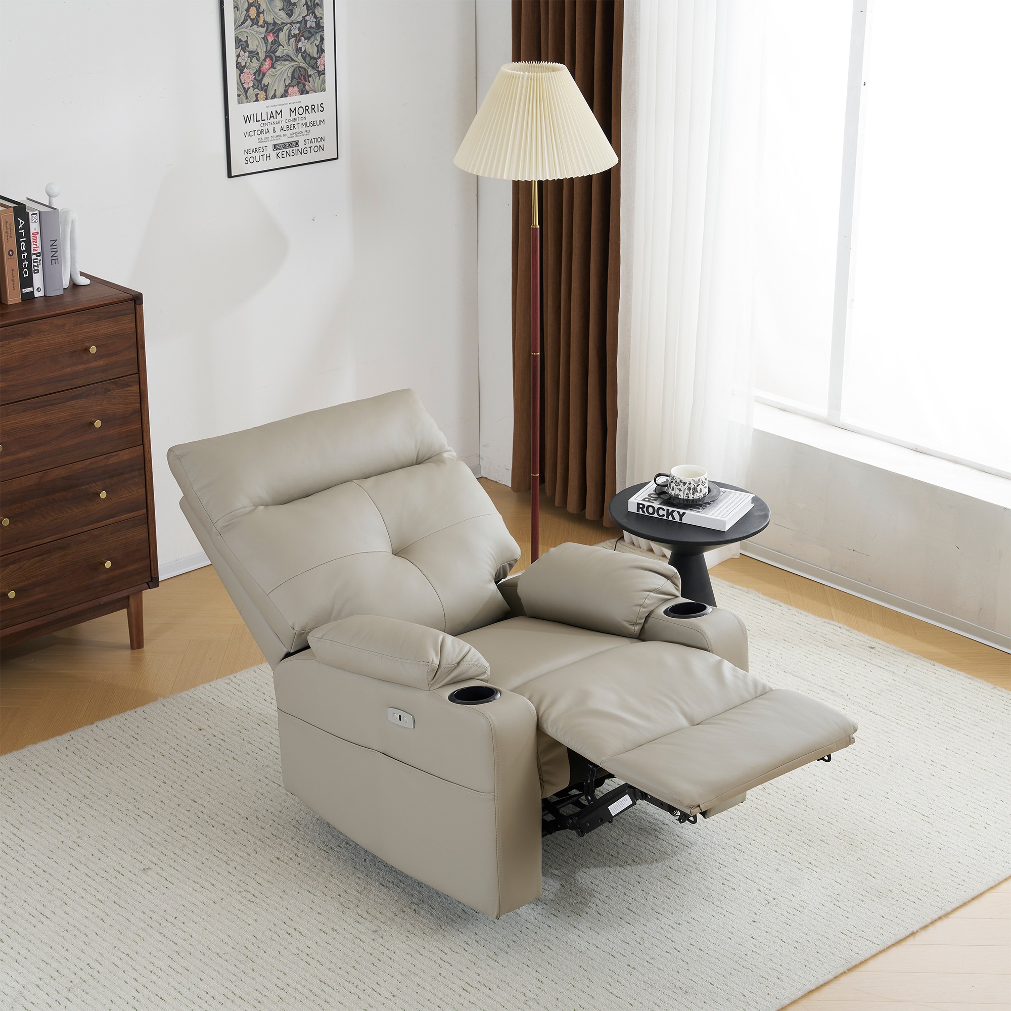 【国内出荷】リクライニングソファー 電動 リクライニングソファ 振動機能付き オットマン一体型 1人掛け USBポート付き 電動ソファ モーションソファー 耐圧分散 電動ソファー スマホ充電可 リクラ