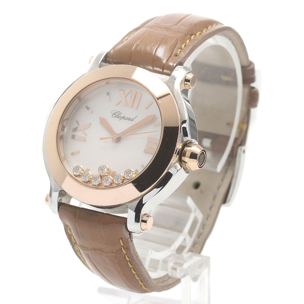 ショパール Chopard 8475 ハッピースポーツ 7Pダイヤ PGベゼル クォーツ ボーイズ _875665【中古】 ショパール Chopard 8475 ハッピースポーツ 7Pダイヤ PGベゼル クォーツ ボーイズ _875665【中古】