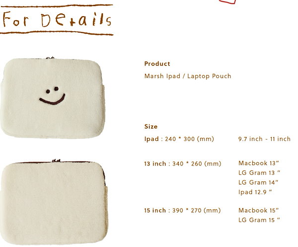 追跡あり 韓国人気【Dinotaeng】 I'm MARSH iPad Pouch 追跡あり 韓国人気【Dinotaeng】 I'm MARSH iPad Pouch