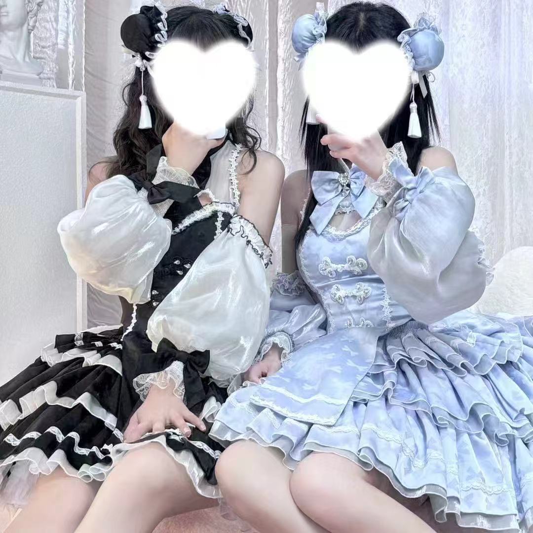 ロリータ ワンピース レディース 可愛い コスチューム コスプレ セットアップ ドレス 二次元 メイド服